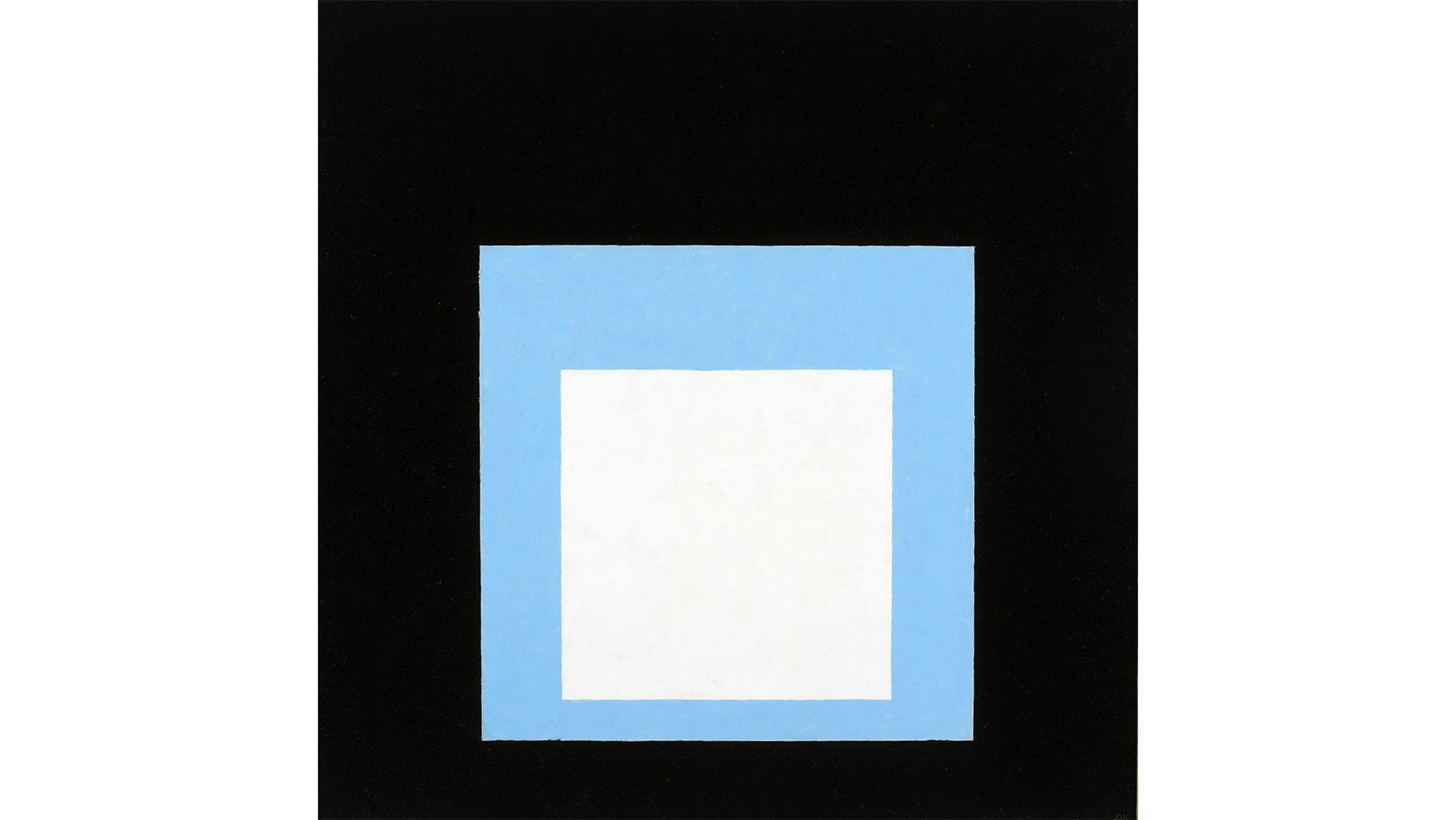 A painting by Josef Albers, titled Homage to the Square: Black Setting, dated 1951. 